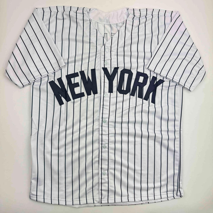 Autographed/Signed Bucky Dent New York Pinstripe Jersey Beckett BAS COA
