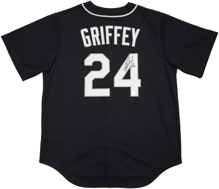 Mariners Ken Griffey Jr. Signed Black Nike Jersey Size L "HOF 16" Beckett Wit