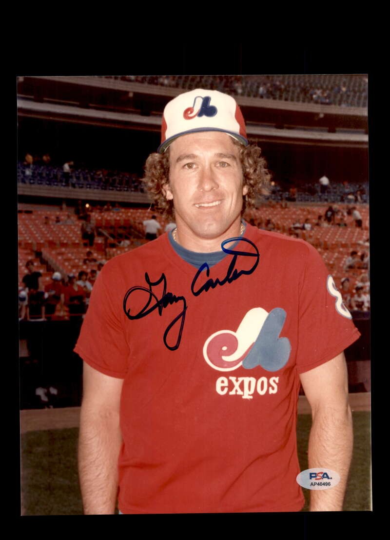 Gary Carter PSA DNA Signed 8x10 Photo Autograph Expos