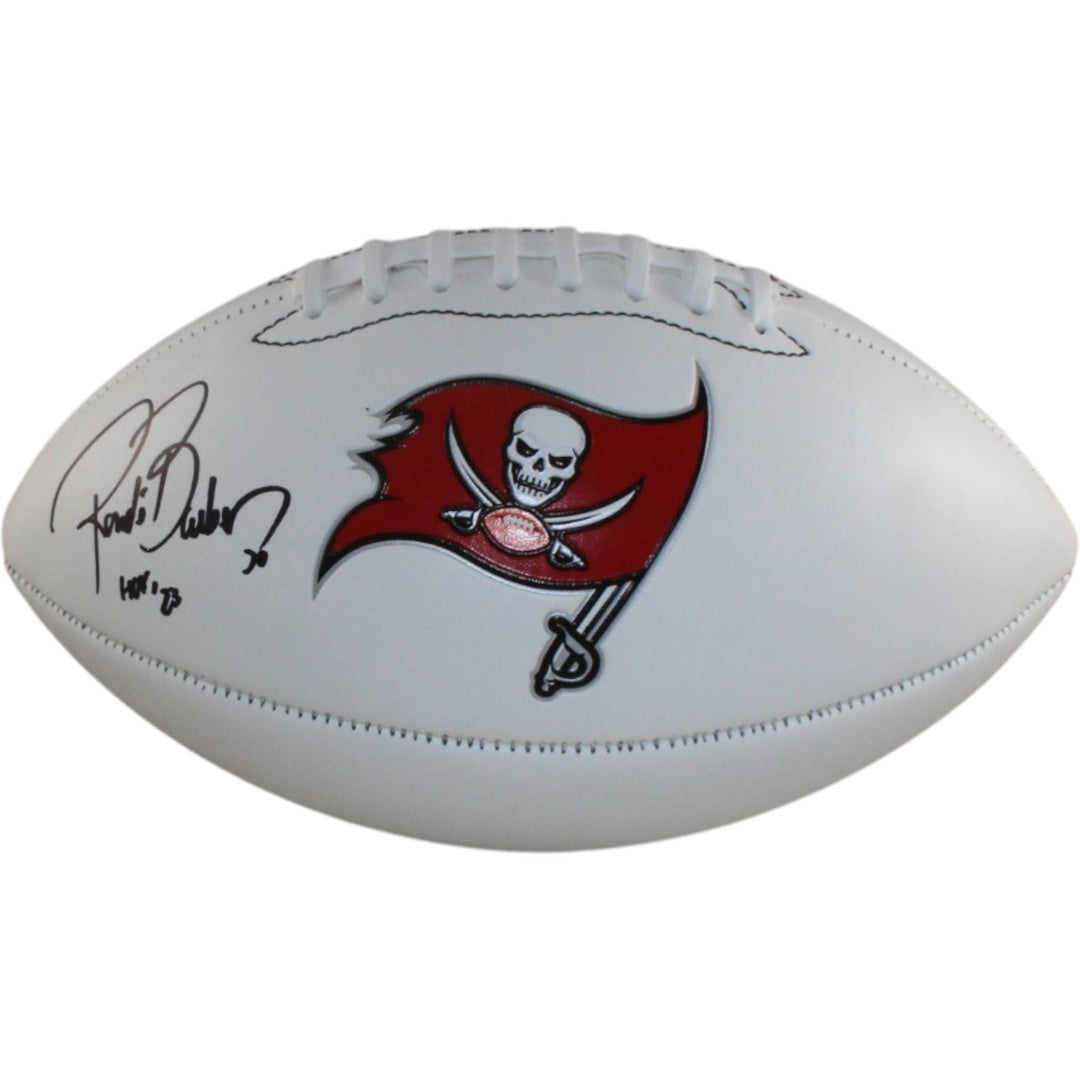 Ronde Barber Autographed Tampa Bay Buccaneers Logo Football Beckett W 55445