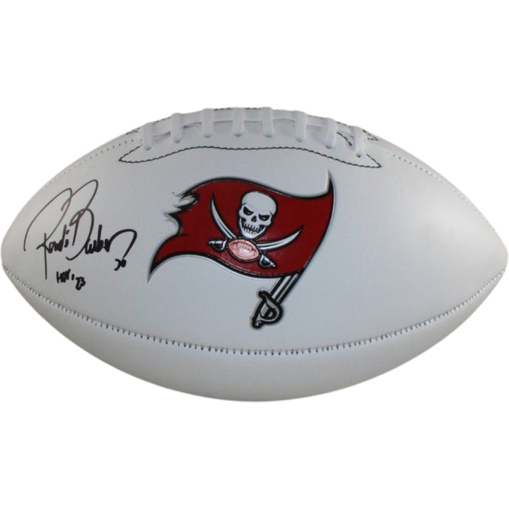 Ronde Barber Autographed Tampa Bay Buccaneers Logo Football Beckett W 55445