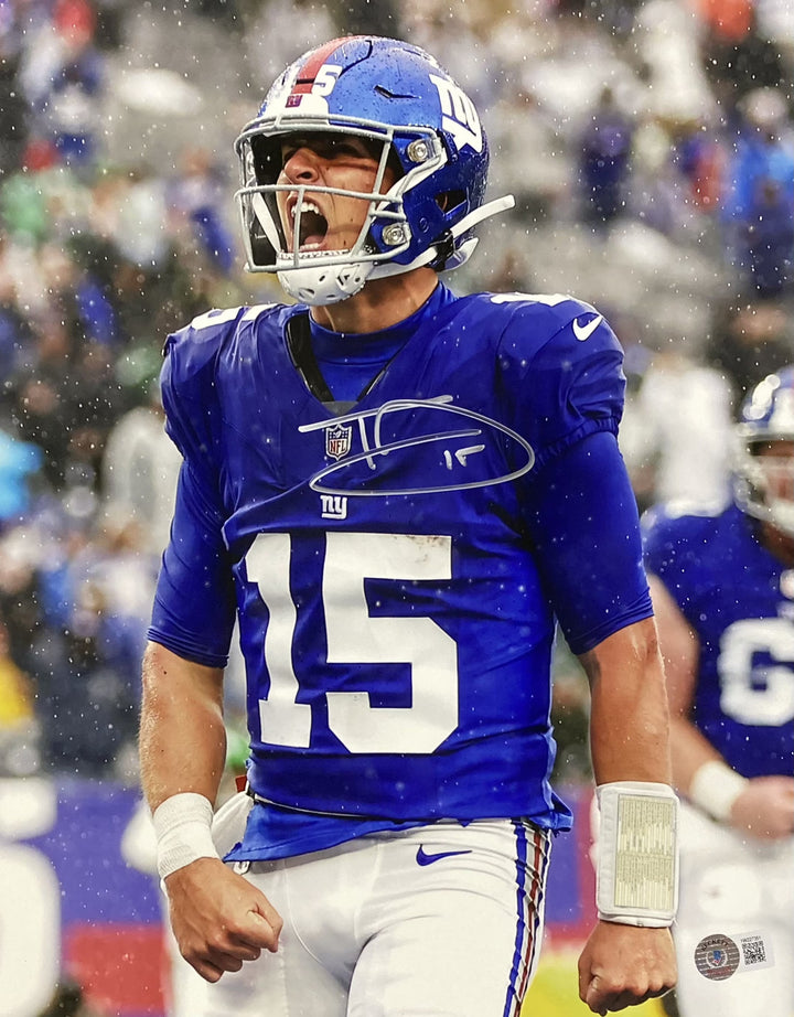 Tommy Devito Signed 11x14 New York Giants Scream Photo BAS ITP