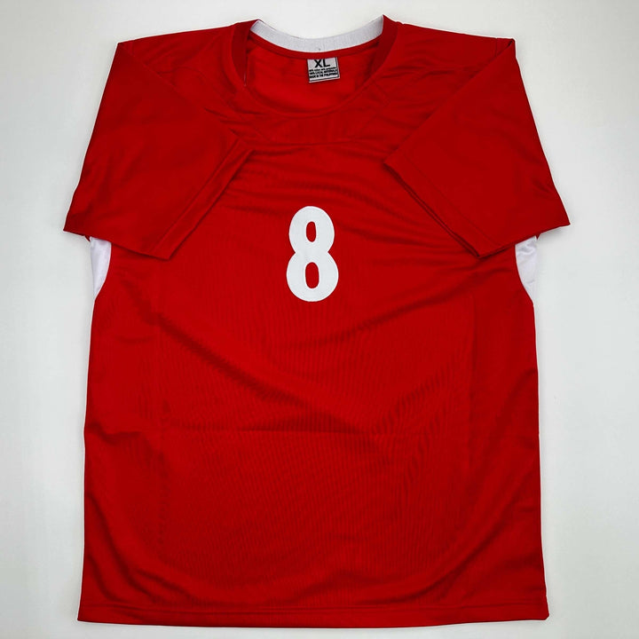 Facsimile Autographed Steven Gerrard Liverpool FC Red Reprint Jersey Men's XL