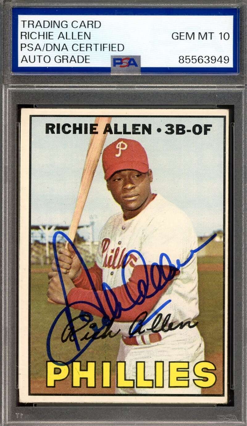 Richie Dick Allen Gem Mint 10 PSA DNA Signed 1967 Topps Autograph