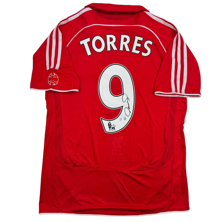 Autographed/Signed Fernando Torres Liverpool Red Jersey Beckett BAS COA