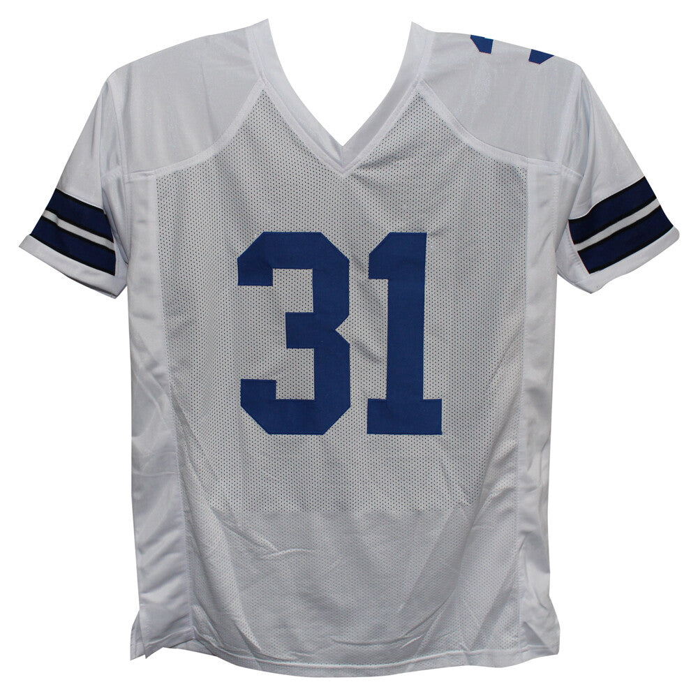 George Teague Autographed/Signed Pro Style White XL Jersey Beckett 39333