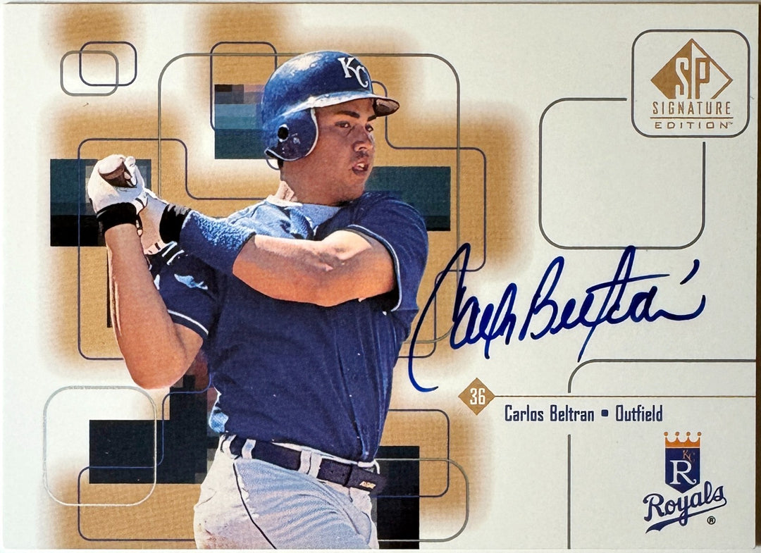 Carlos Beltran signed 1999 SP Signature Edition Rookie On Card Auto #CBE -Royals