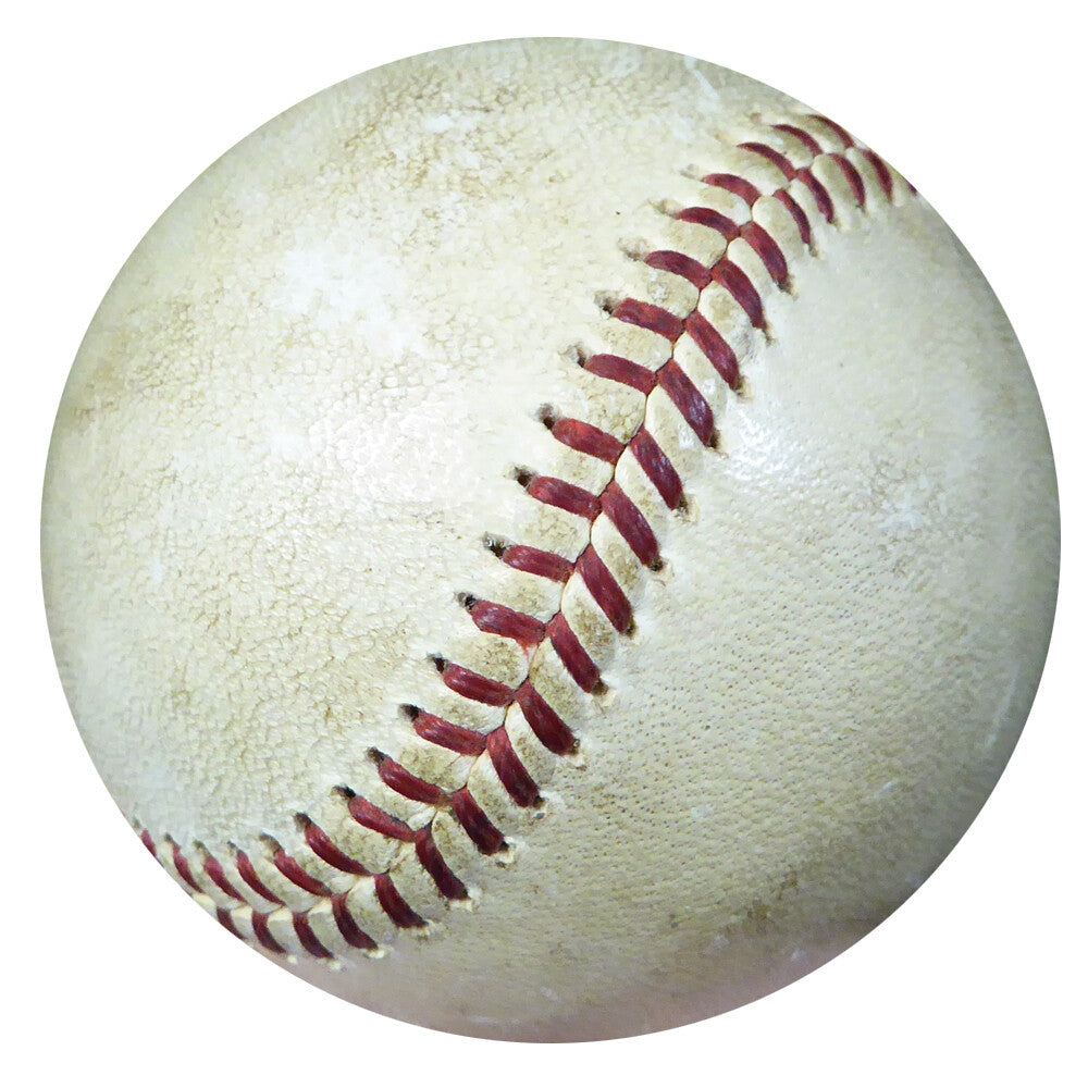 Ernie Banks Auto NL Game Used Baseball Cubs Vintage Sig "Foul Ball 1960" PSA/DNA