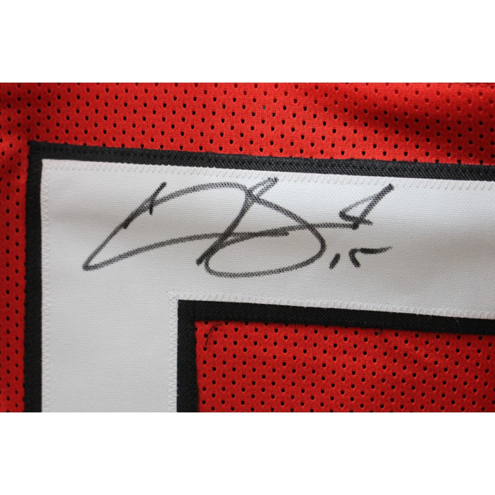 Carson Beck Autographed/Signed College Style Red Jersey Beckett 47527