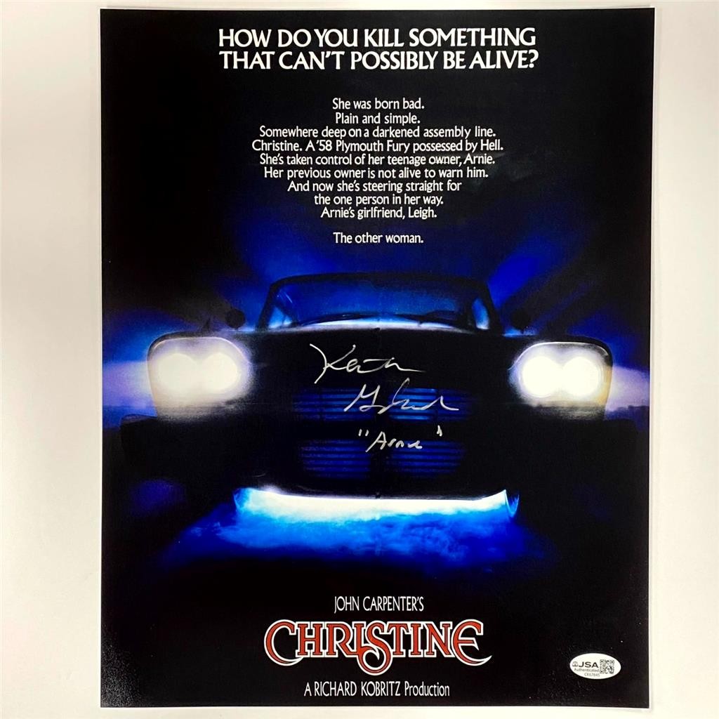 Keith Gordon signed "Arnie" Christine 11x14 Movie Poster Photo autograph ~ JSA