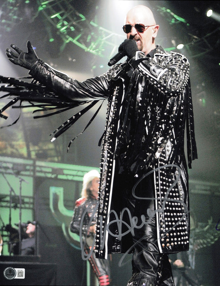 Rob Halford Autographed Signed 11x14 Photo Judas Priest Beckett BAS QR #AE31746