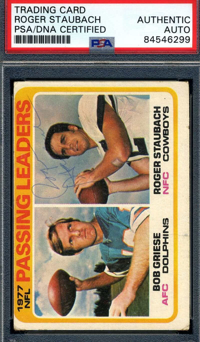 Roger Staubach PSA DNA Coa Vintage Signed 1978 Topps Autographed
