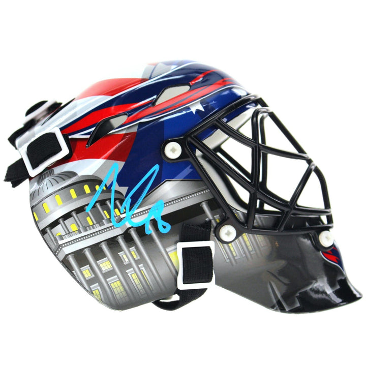 Logan Thompson Autographed Washington Capitals Mini Goalie Mask IGM COA Helmet