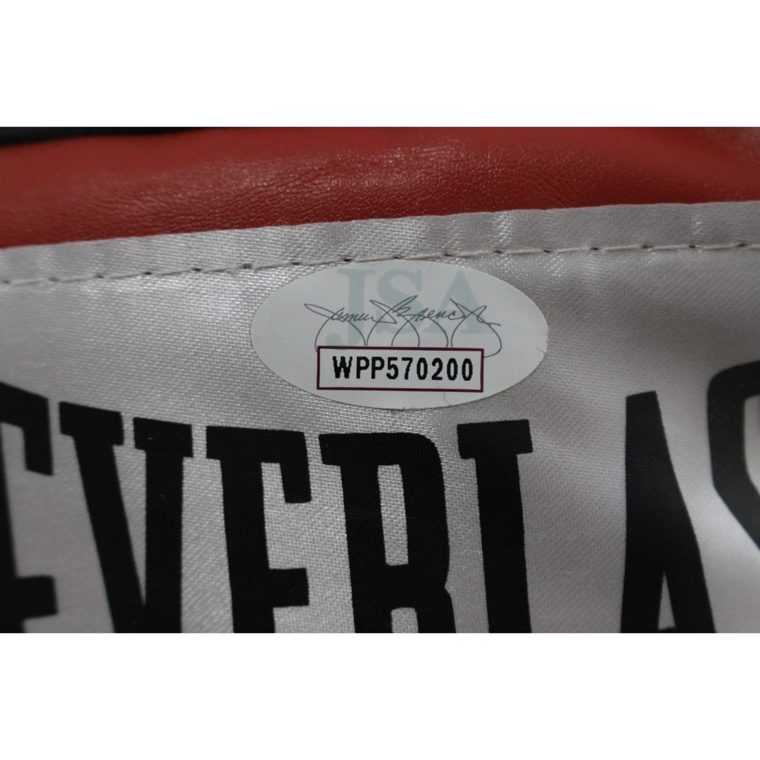 Pernell Sweat Pea Whitaker Autographed Red Everlast Left Boxing Glove JSA 53557