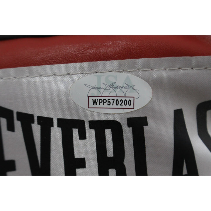 Pernell Sweat Pea Whitaker Autographed Red Everlast Left Boxing Glove JSA 53557