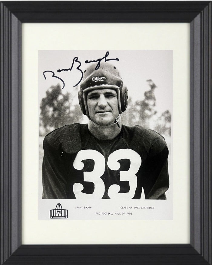 Sammy Baugh signed HOF Enshrinee Class of 1963 8x10 Photo Framed- Tuff Stuff COA