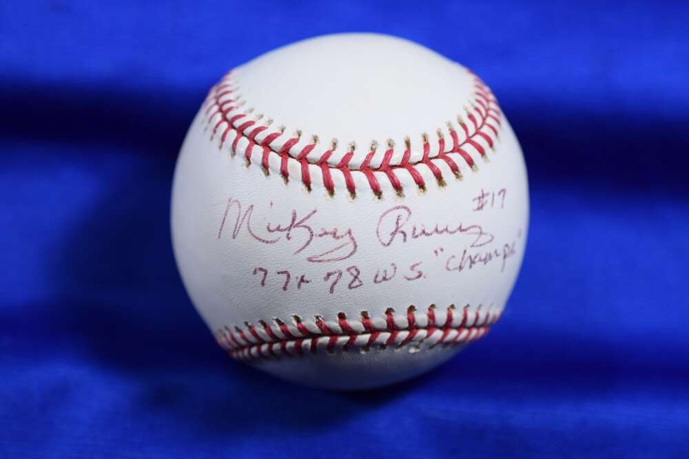 Mickey Rivers PSA DNA Autograph Major League OML Signed Baseball 77 78 WS Champs