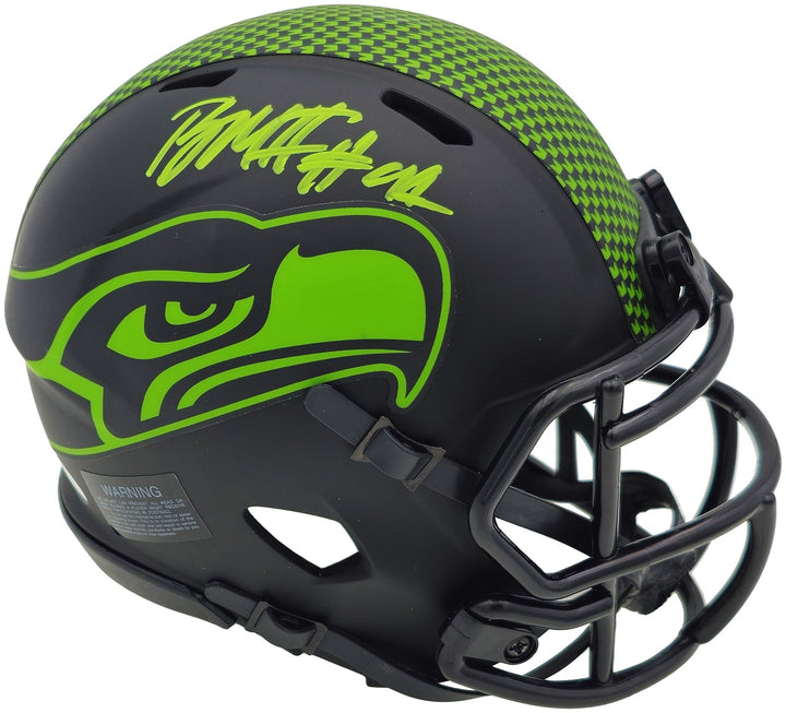 Byron Murphy II Signed Seattle Seahawks Eclipse Black Speed Mini Helmet MCS Holo