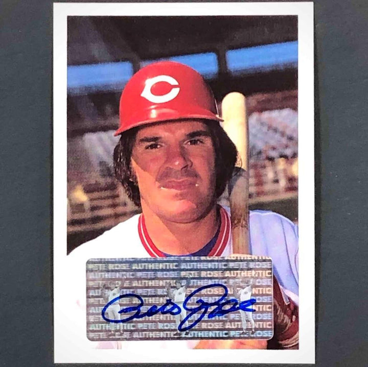 Pete Rose signed Reds 1985 Renata Galasso card ~PR authentic holo Autograph Auto