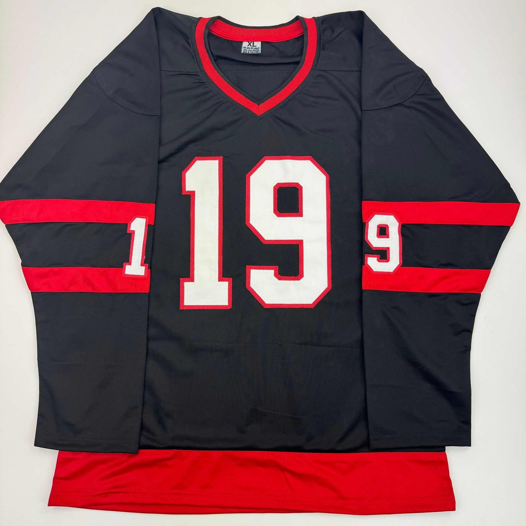 Autographed/Signed Drake Batherson Ottawa Black Hockey Jersey JSA COA