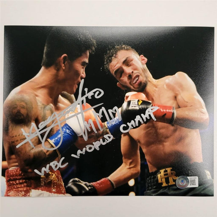 Mark Magsayo signed "WBC World Champ" 8x10 photo #2 autograph ~ Beckett BAS Holo