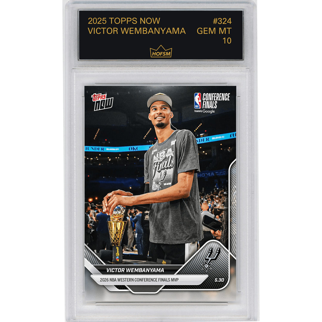 Graded 2025 Topps Now Victor Wembanyama #324 Basketball Card HOFSM 10