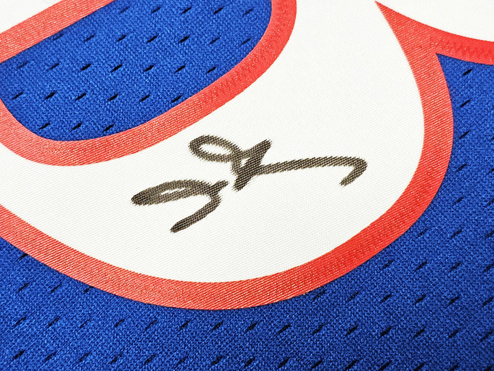 76ers Allen Iverson Auto Blue AUTH Mitchell Ness 99 HWC Swingman Jersey XXL BAS