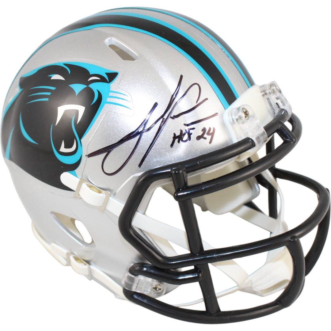 Julius Peppers Autographed Carolina Panthers Mini Helmet HOF Beckett WIT 51773