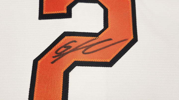 Baltimore Orioles Gunnar Henderson Signed White Nike Jersey Size XL Beckett Wit