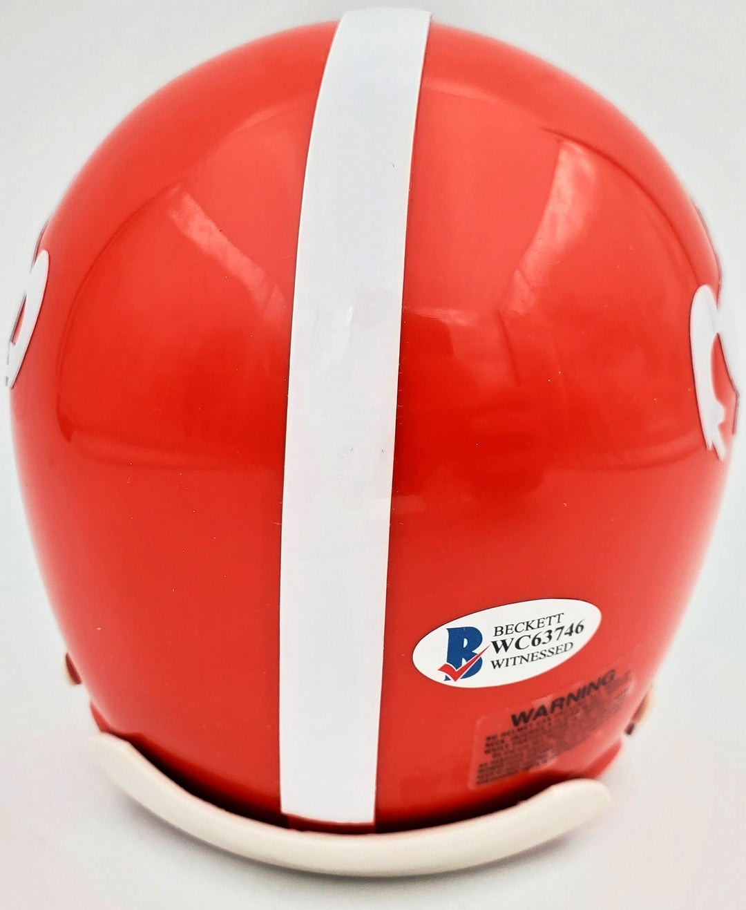Steve Atwater Signed Denver Broncos Throwback Orange Mini Helmet Beckett BAS