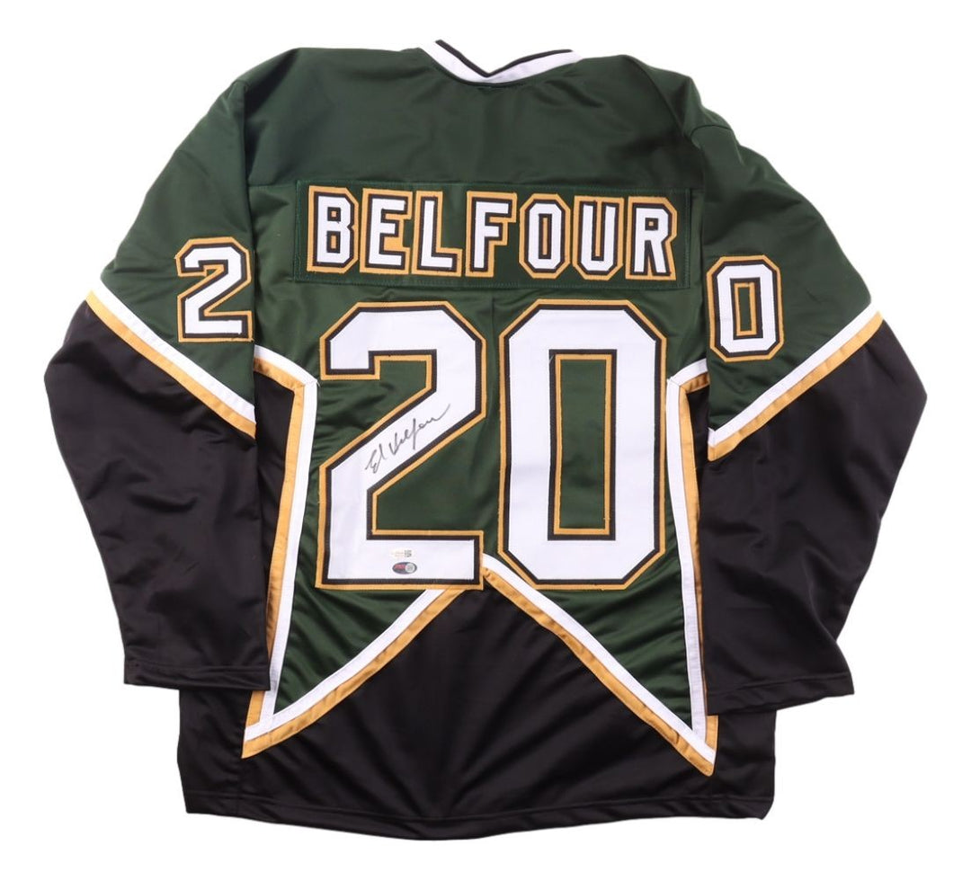 Ed Belfour Dallas Signed Green Hockey Jersey JSA QR