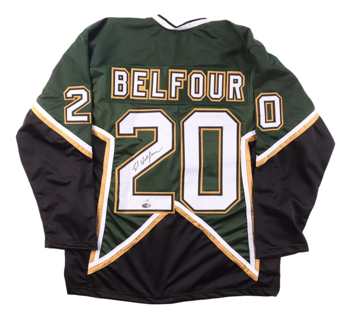 Ed Belfour Dallas Signed Green Hockey Jersey JSA QR