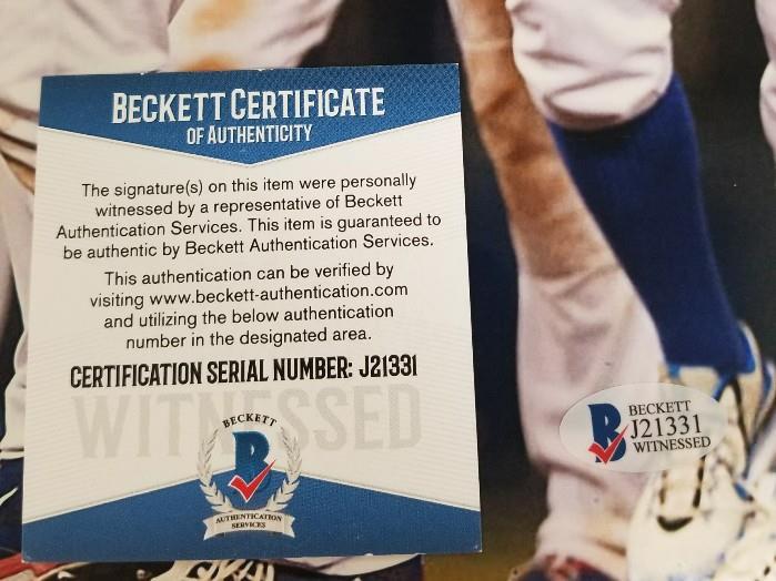 KYLE FARMER Signed "Debut Walkoff" 11x17 Photo Auto Dodgers ~ Beckett BAS COA