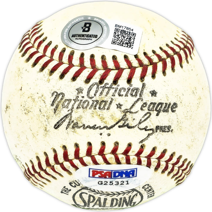 Ernie Ed Manning Signed Giles NL Baseball St. Louis Browns Best Luck Beckett