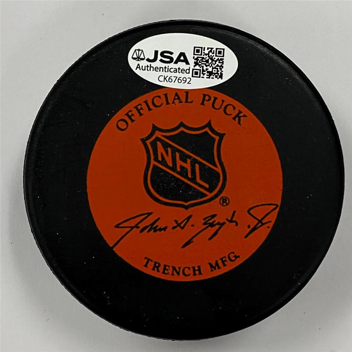 Luke Robitaille signed Vintage Los Angeles Kings Official Puck autograph JSA