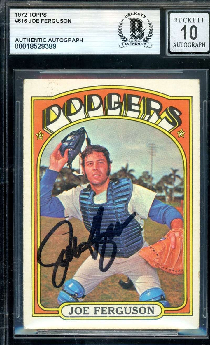 Joe Ferguson Gem Mint 10 Beckett BAS Signed 1972 Topps Rookie Autograph