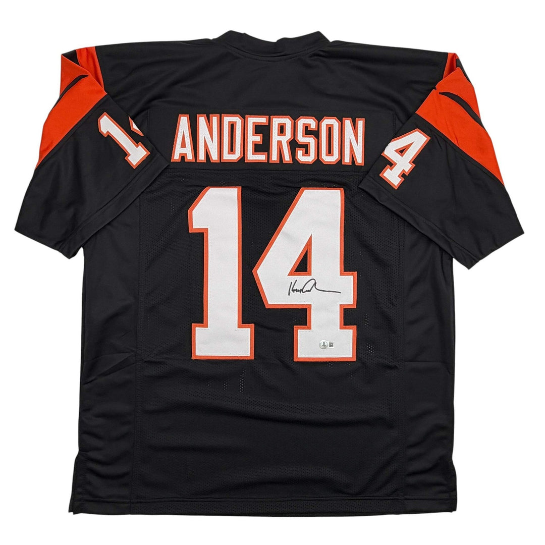 Autographed/Signed KEN ANDERSON Cincinnati Black Football Jersey JSA COA Auto