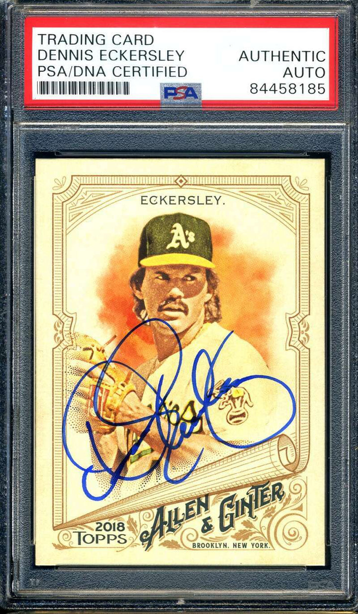 Dennis Eckersley PSA DNA Coa Signed 2018 Allen Ginter Autograph