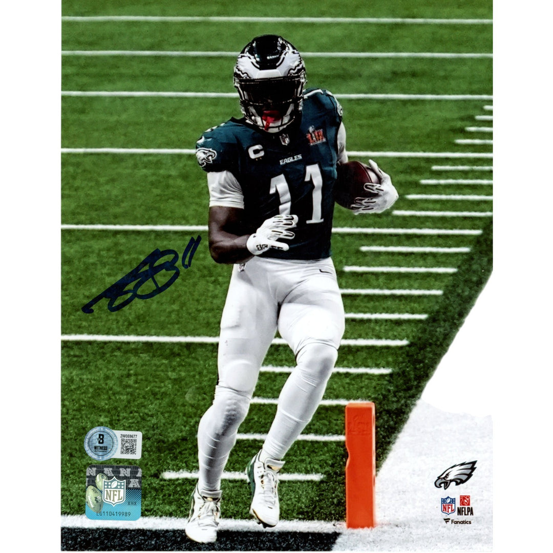AJ Brown Autographed/Signed Philadelphia Eagles 8x10 Photo Beckett Witness 49963