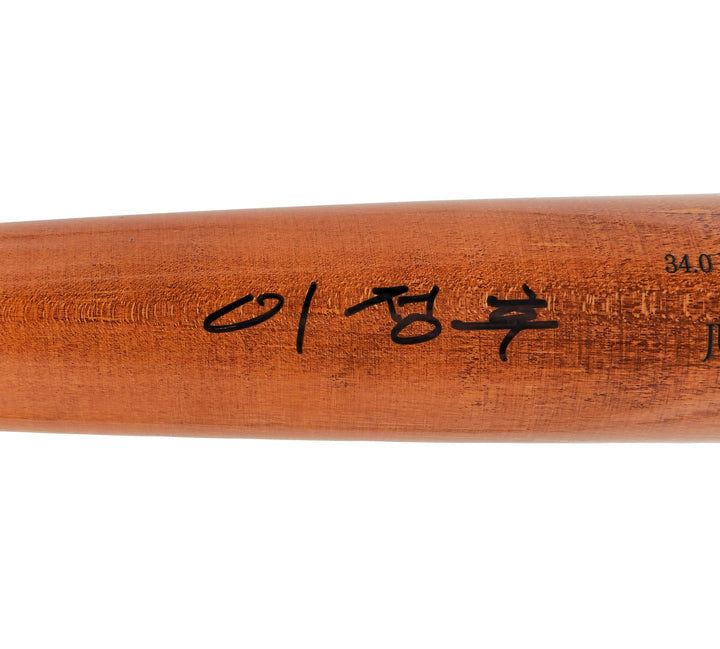 Jung Hoo Lee Auto Orange Old Hickory Player Model Bat Giants Auto Korean BAS