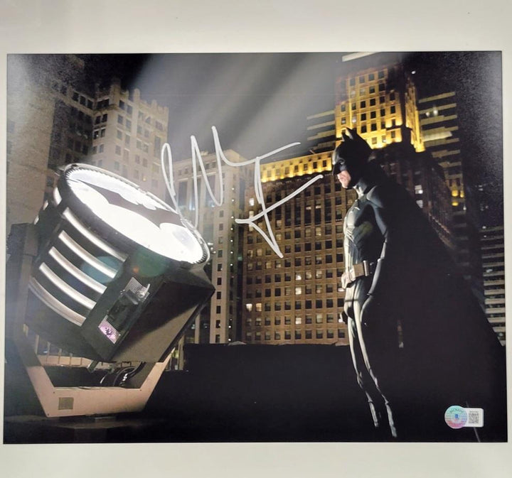 Christian Bale signed Batman The Dark Knight 11x14 photo (B) ~ BAS Beckett
