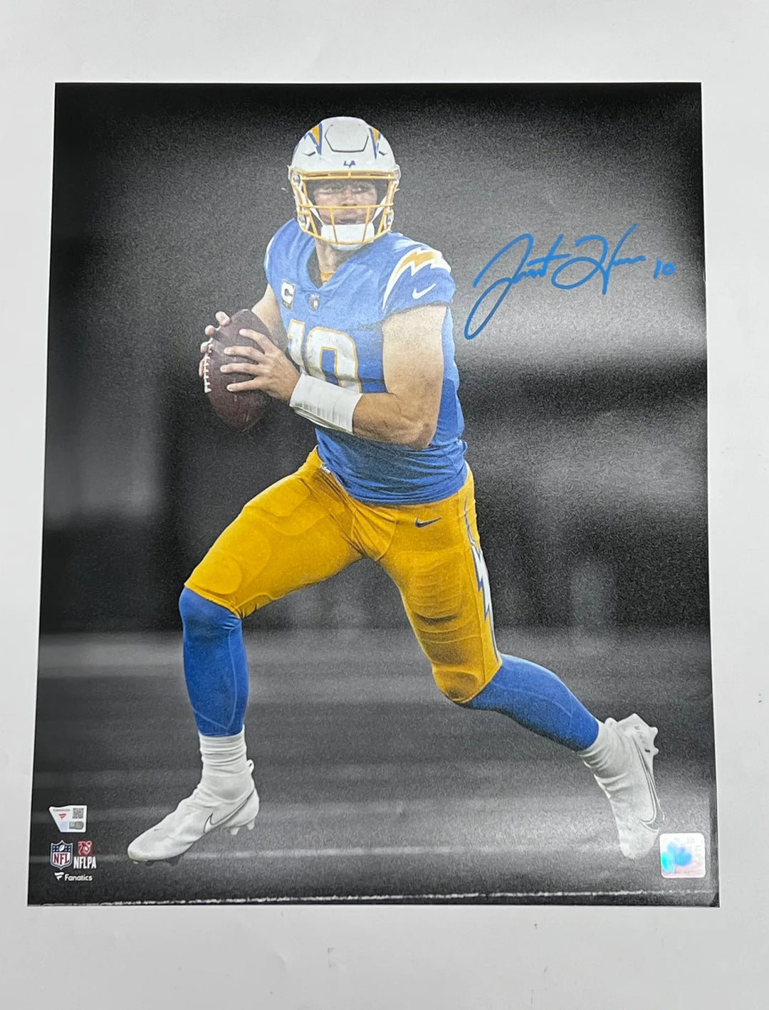 Justin Herbert Signed 16x20 Photo Fanatics Los Angeles Chargers