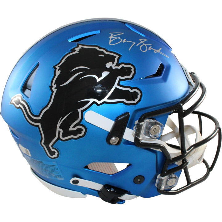 Barry Sanders Signed Detroit Lions ALT SpeedFlex Helmet Beckett Witness 58196