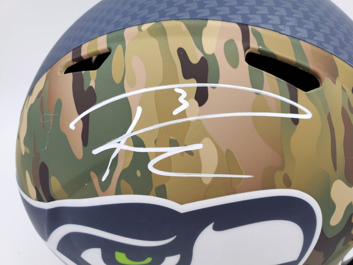 Russell Wilson Signed Seahawks Camo Full Size Replica Speed Helmet RW Holo