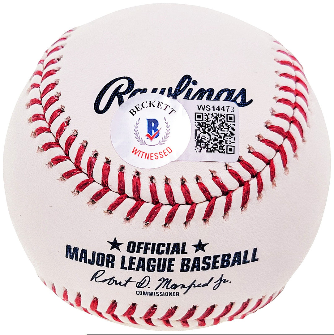 Jim Thome Autographed Signed MLB Baseball Cleveland Indians "HOF 18" Beckett Wit