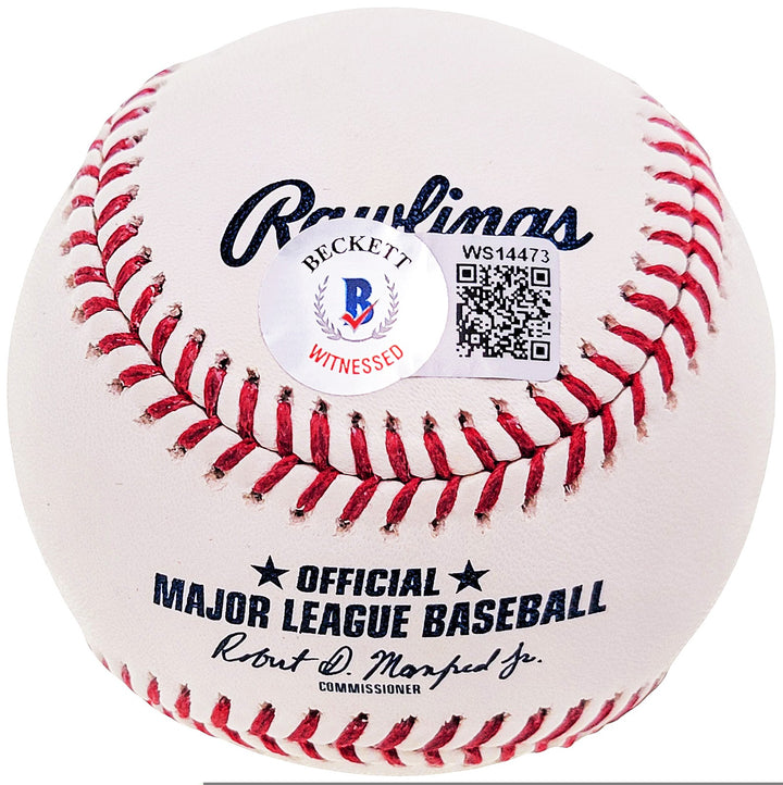 Jim Thome Autographed Signed MLB Baseball Cleveland Indians "HOF 18" Beckett Wit