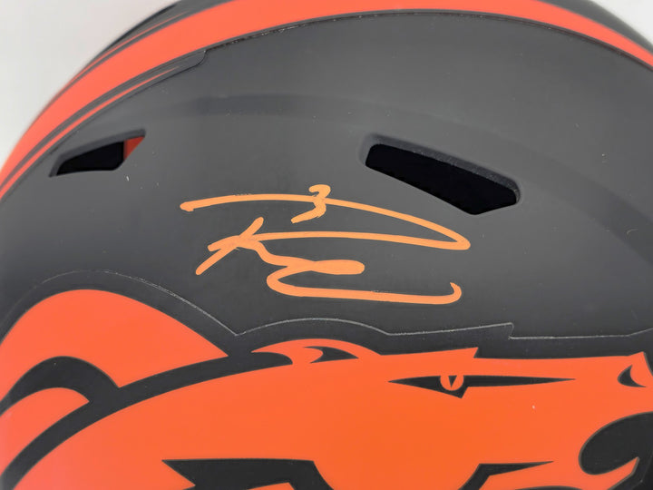 Russell Wilson Auto Broncos Eclipse Black Full Size Rep Speed Helmet Fanatics