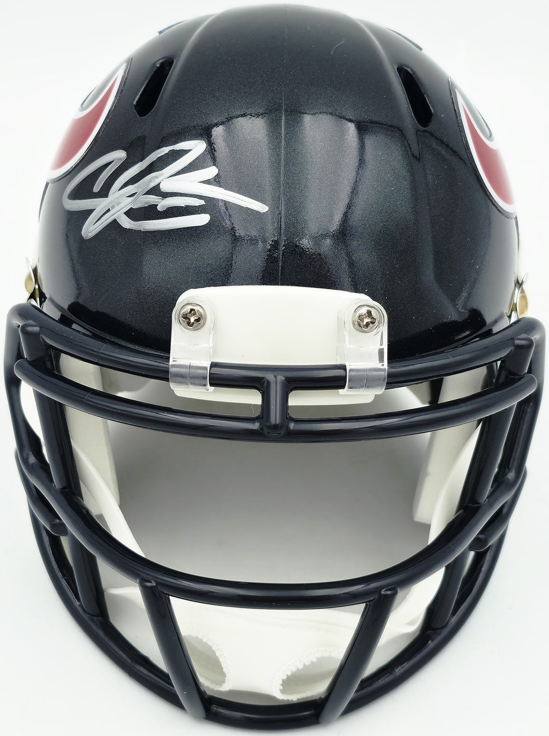 Andre Johnson Signed Houston Texans Blue Speed Mini Helmet Beckett Witness