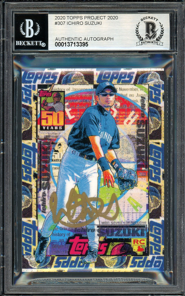Ichiro Suzuki Signed Topps Project 2020 Tyson Beck Card 307 Sig 10 #6/10 Beckett