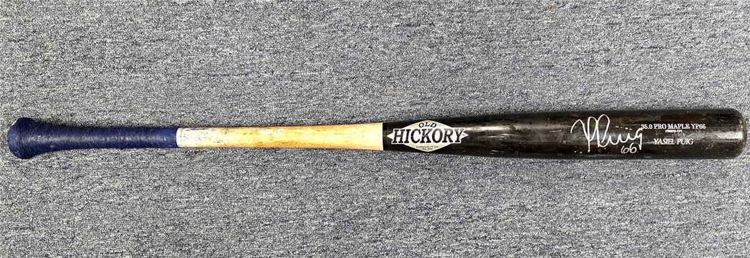 Yasiel Puig signed Los Angeles Dodgers Game Used Personal Bat ~ JSA